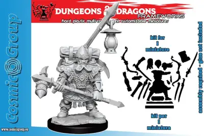 Figurine d&d frameworks dwarf fighter male